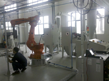 上海良時(shí)為丹麥外資風(fēng)電科技提供機(jī)器人輔助自動(dòng)噴砂噴鋅設(shè)備