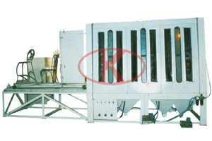 手動(dòng)滾軸平面輸送四工位噴砂機(jī)